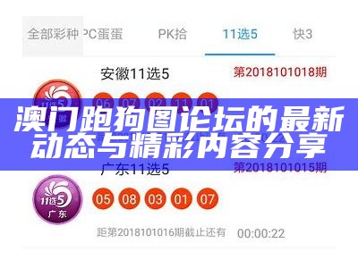 澳门跑狗图论坛的最新动态与精彩内容分享