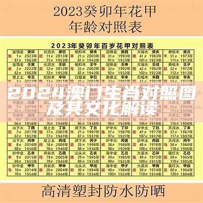 2024澳门生肖对照图及其文化解读