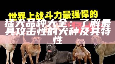 猛犬品种大全：了解最强犬种的特性与养护