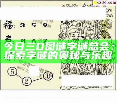 今日三D图谜字谜总会：探索字谜的奥秘与乐趣